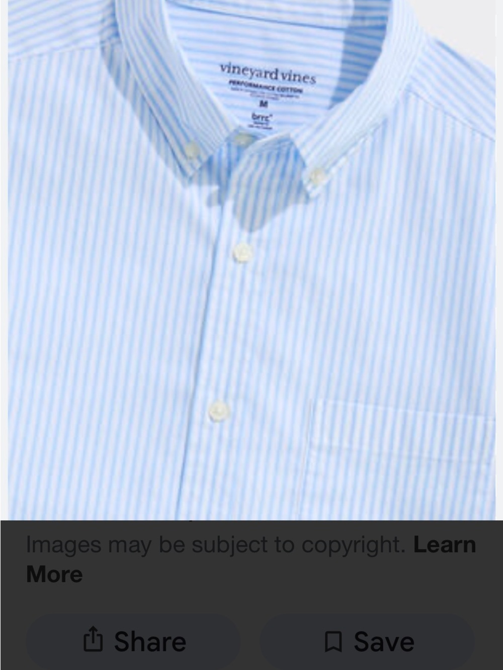 VIneyard Vines Men's Short-Sleeve Button-Down Shirt - Blue/White Stripe NWT